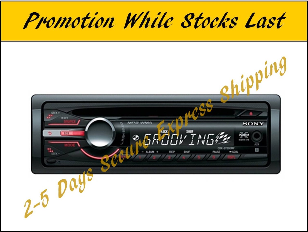 2011 Sony CDXGT300MP CD MP3 WMA AUX Car Audio Player eBay