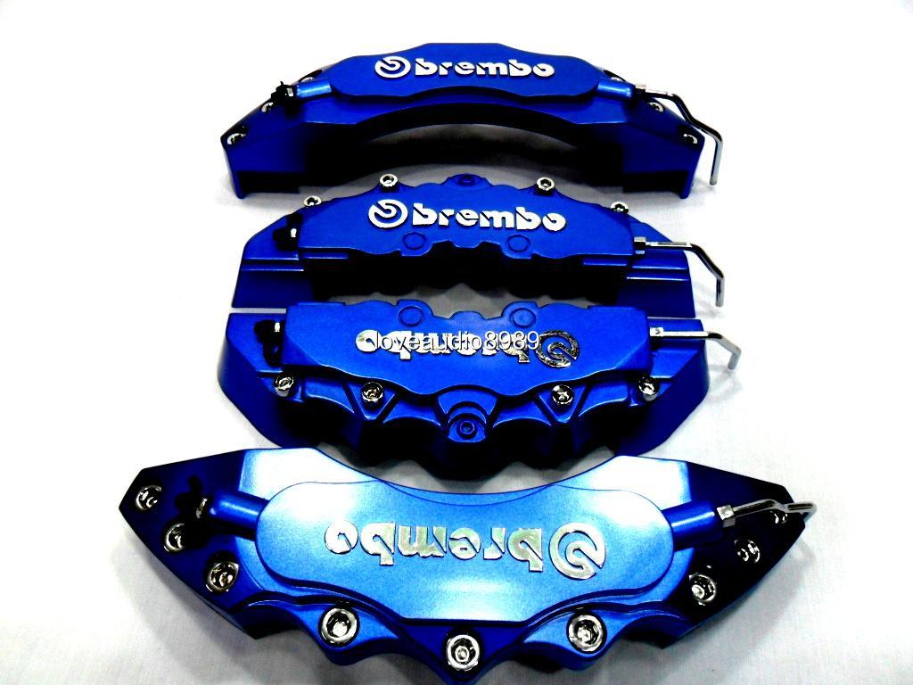 3D STYLE BIG DARK BLUE BREMBO LOOK DISC BRAKE CALIPER COVERS FRONT