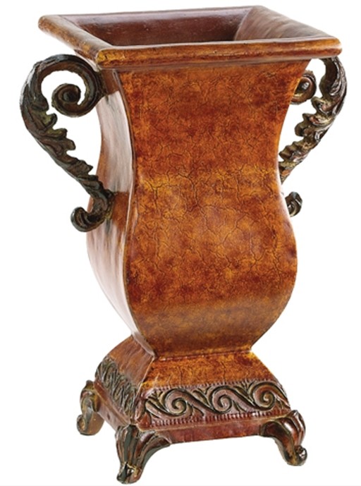 Durable PolyResin Tuscan Urn in Rich Antiqued Brown Deizinz Blog