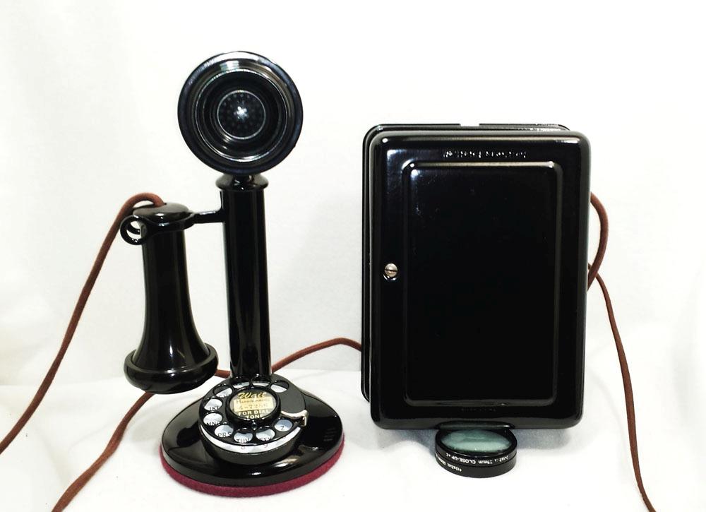 BEAUTIFUL 1928 WESTERN ELECTRIC DIAL CANDLESTICK PHONE WITH 684 RINGER
