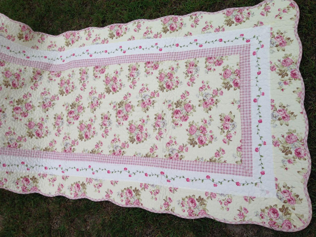 shabby chic pink rose quilted cotton floor mat rug ll ebay shabby chic pink rose quilted cotton floor mat rug ll ebay
