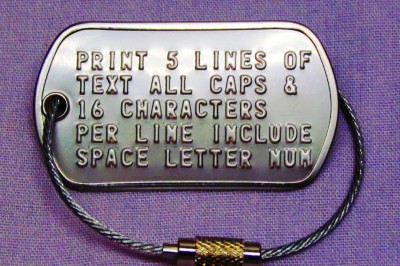 Luggage Tags Aluminum on Luggage Tag Embossed Metal Cable Connector Dull Steel Ebay