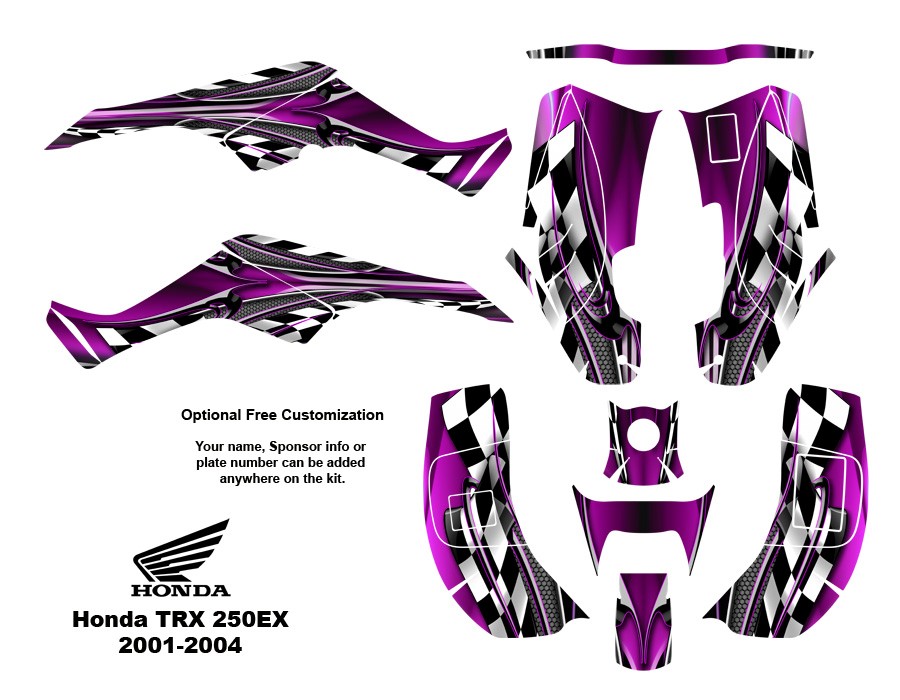 Hot pink honda decals #3