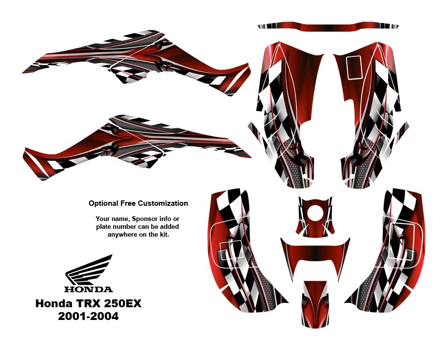 2001 Honda 250ex plastics #4