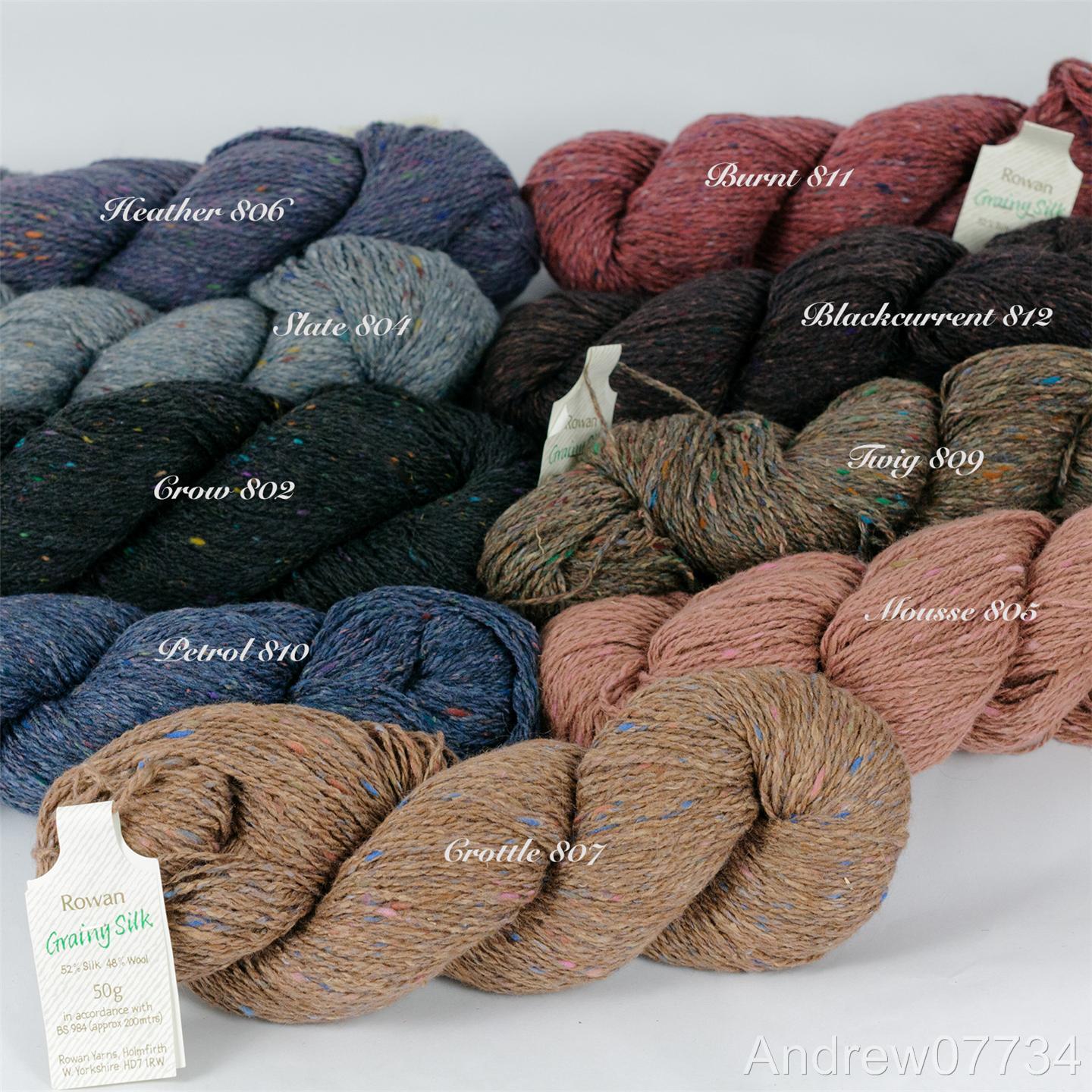Rowan Yarns Wools Grainy Silk Stones Donegal Lambswool Fassett Tweed