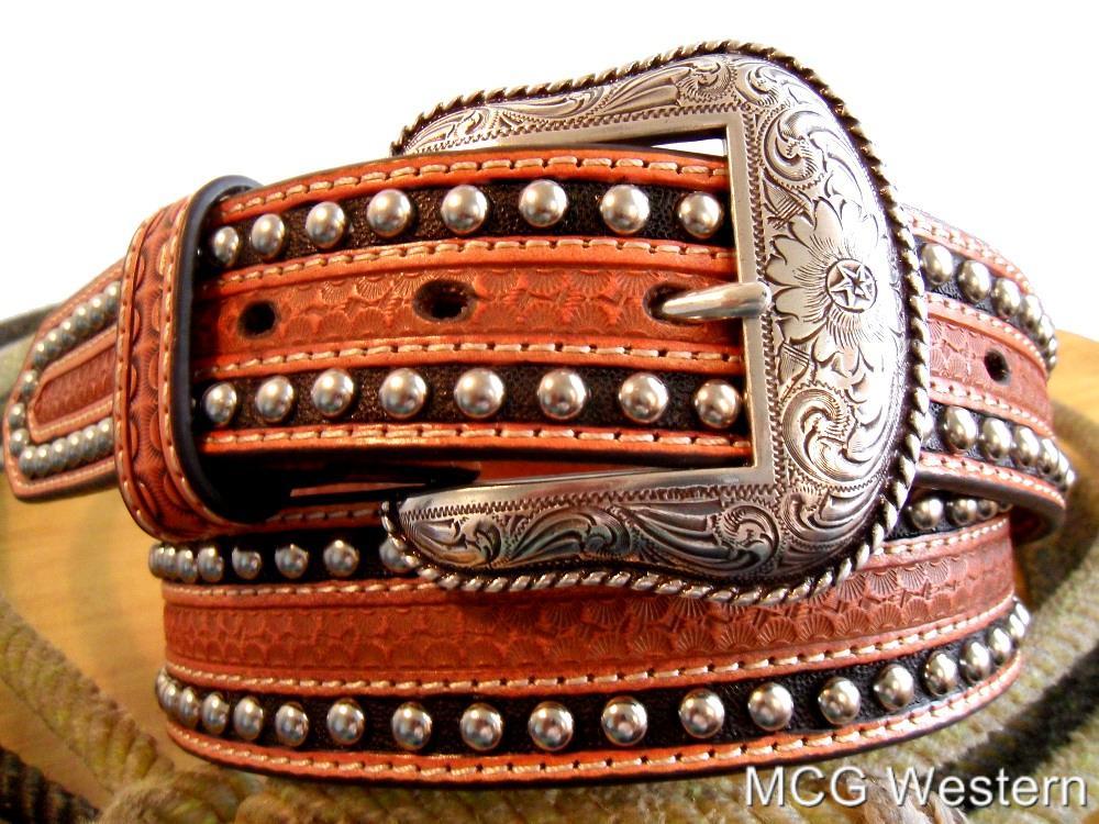 WESTERN-NOCONA-MEN-039-S-GENUINE-LEATHER-BELT-amp-BUCKLE