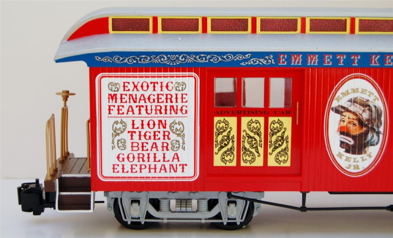 Bachmann G Gauge Circus Advertising Passenger Car Emmett Kelly Train