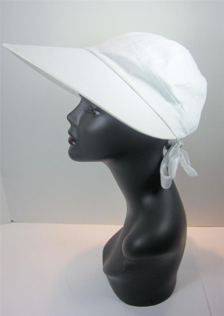 white wide brim golf hat