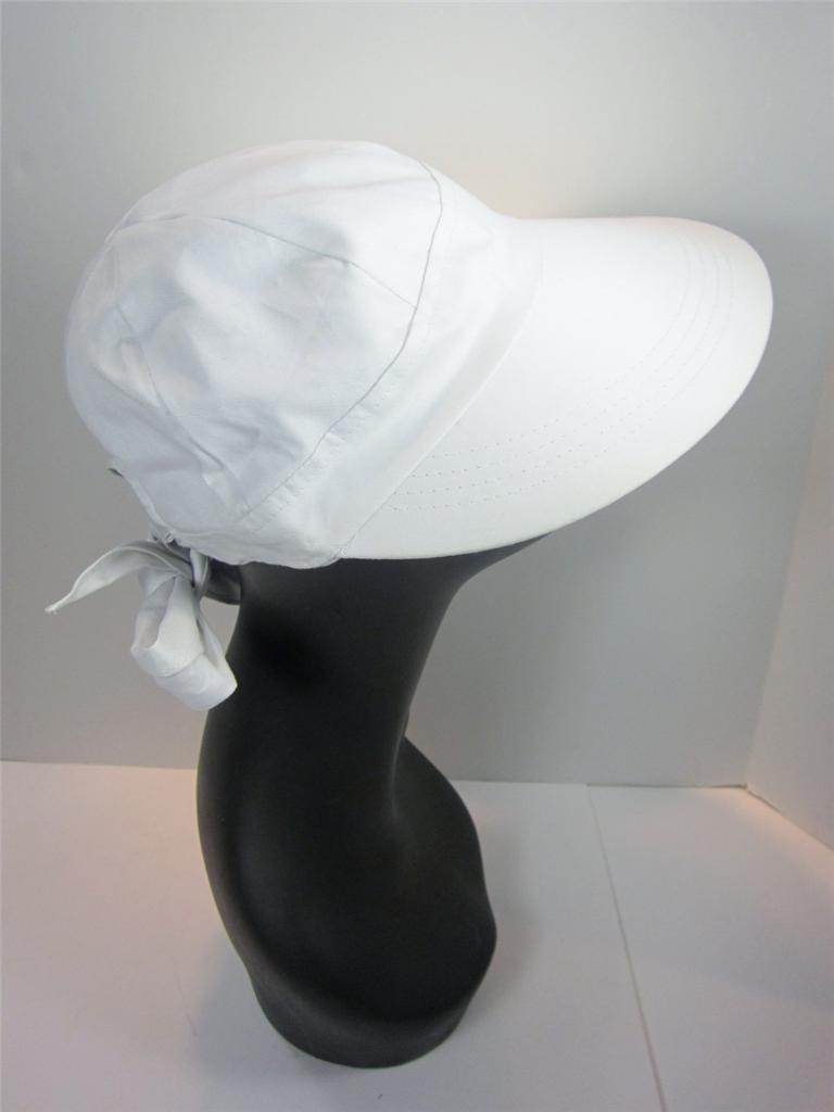 Ladies Hat Vintage BETMAR Visor Face Frame Sunhat Wide Brim White