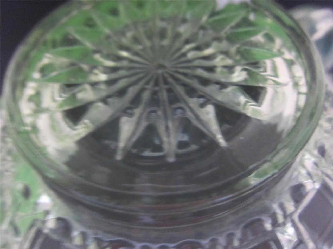 Imperial Glass Bead Block Opalescent Vaseline 1920's Glass 2 handle