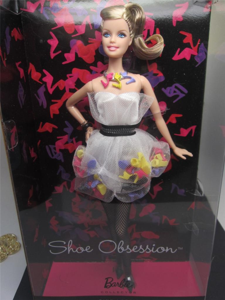 Shoe Obsession Barbie Doll + Artist Custom Black Shoe Bracelet New ...