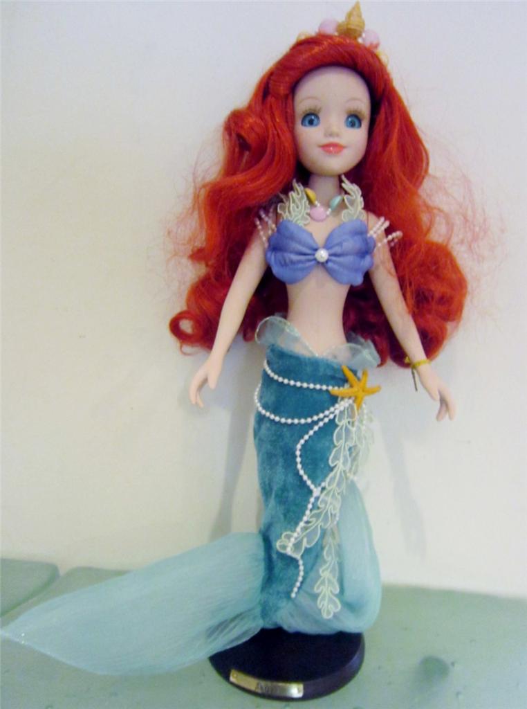 Disney Princess Brass Key Porcelain Doll ARIEL Little Mermaid 16" LE + Stand eBay