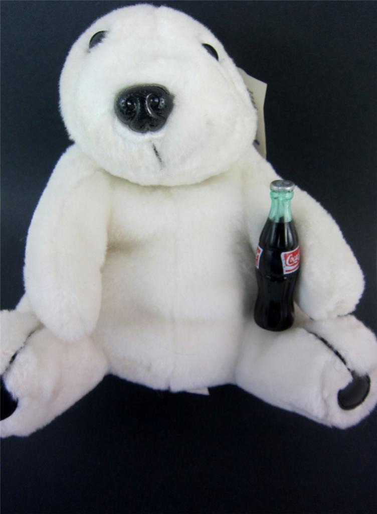 coca cola polar bear plush in bottle