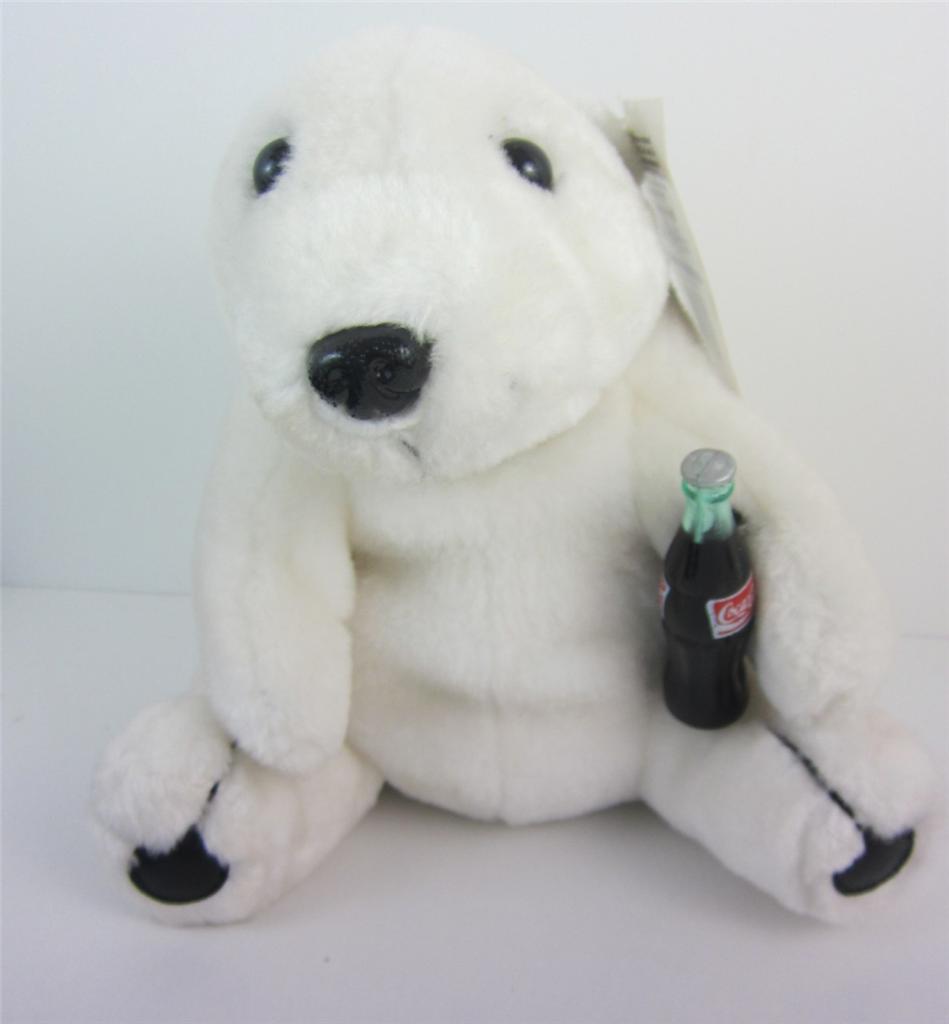 coca cola polar bear plush in bottle