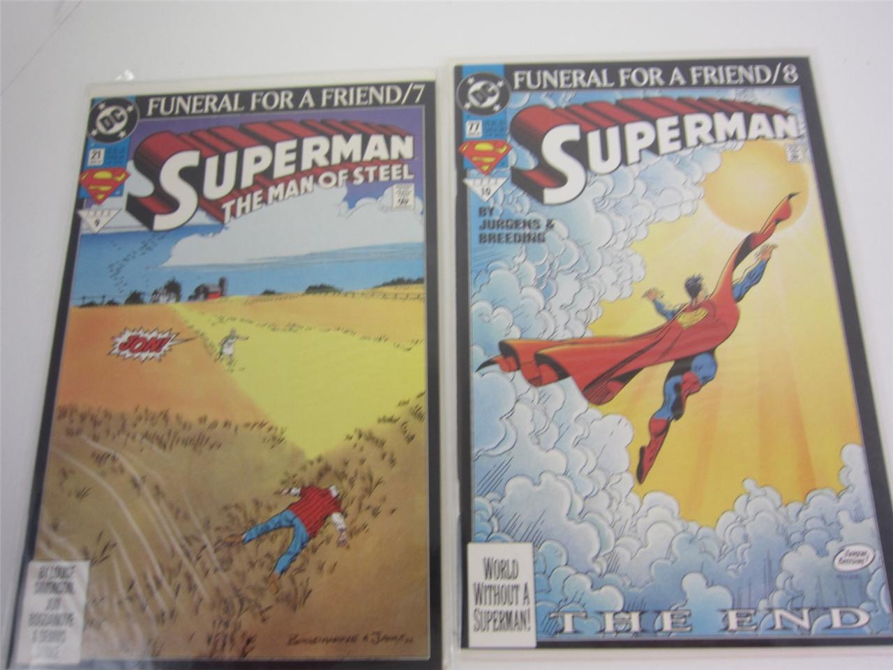 Superman DC Comic 9pc LOT A Funeral For Friend,Justice League, Man of