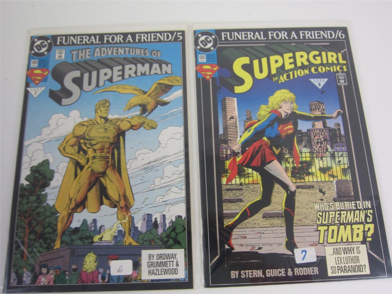 Superman DC Comic 9pc LOT A Funeral For Friend,Justice League, Man of