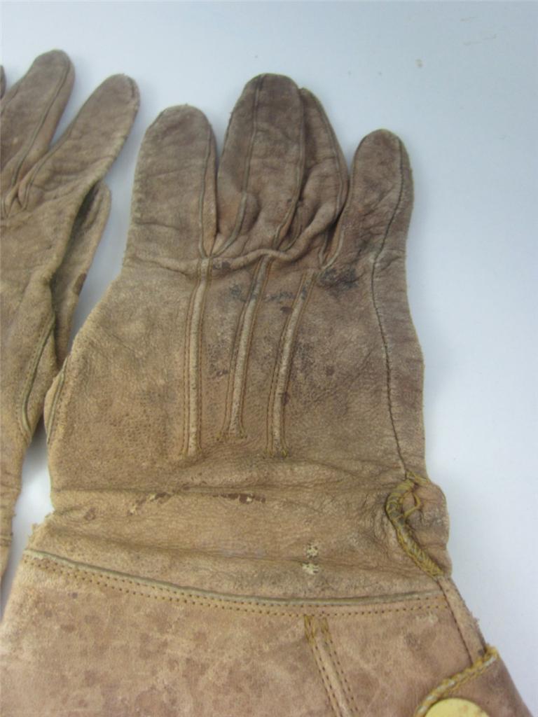 Antique Leather Gauntlet Riding Gloves Western Cowboy ...