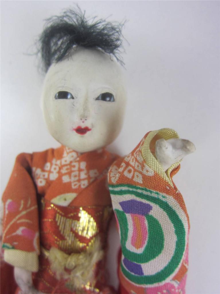 Japanese Doll with 4 Wigs Hanako Gofun Box Set 1950's Kimono