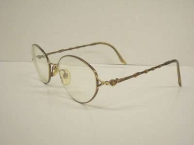 CHRISTIAN DIOR 3559 Brown Gold w/ Crystals Eyeglasses eBay