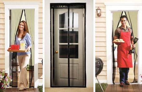 ... MAGNETIC MESH FLY SCREEN DOOR CURTAIN MAGNET CLOSURE PET DOG DOOR NEW