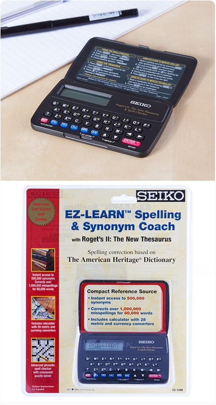 Seiko Electronic Thesaurus Spelling Synonym Pocket Device Crossword