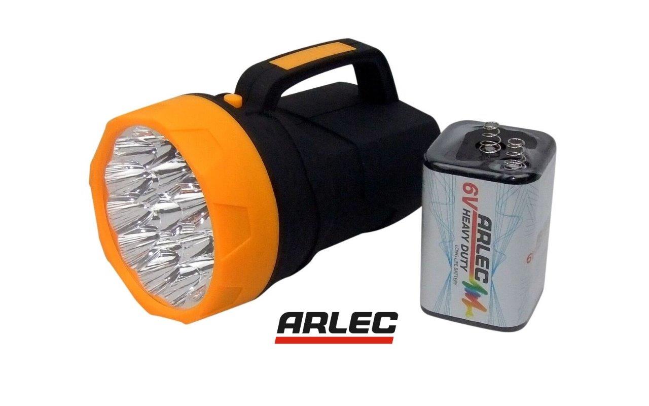 Arlec 6V Torch 19 LED Super Bright Flashlight Heavy Duty Lantern Light