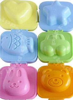 Boiled Egg Molds 6 Set Bento Lunch box decoration Japan - Picture 1 of 1