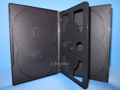 standard dvd cover size. Holds 5 full-size DVDs