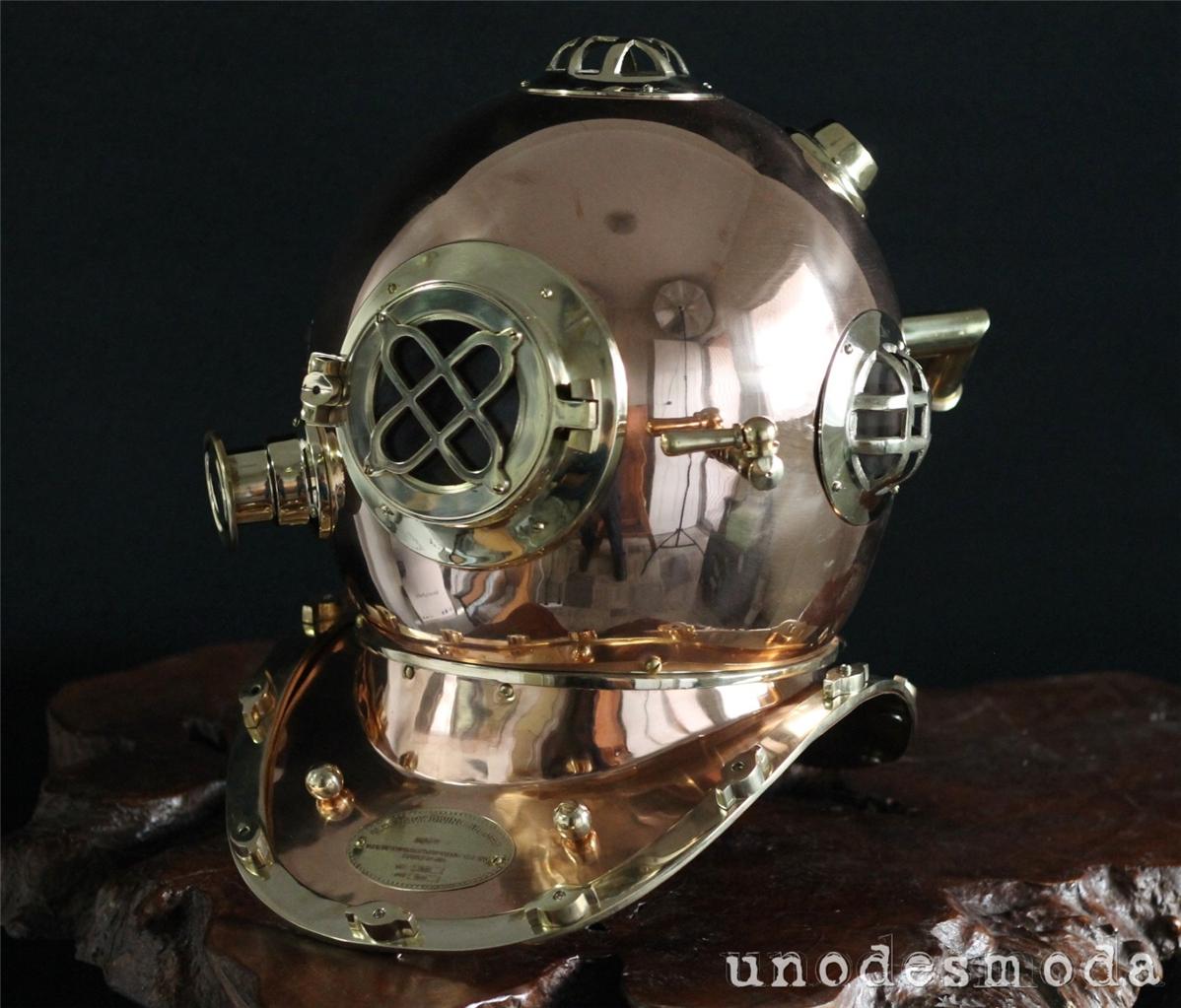 DIVING HELMET FULL SIZE BRASS COPPER DEEP SEA NAUTICAL Modern Home