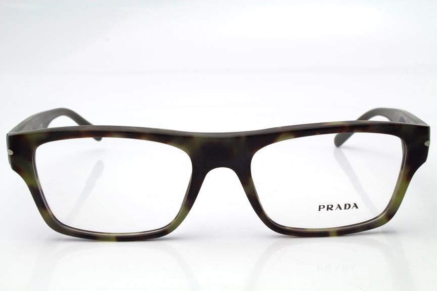 Prada VPR18R Eyeglasses Frames Matte Green Havana NAJ-1O1 ...