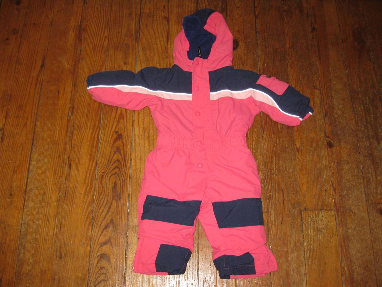 BABY GIRL LL BEAN 6 12 MONTHS PINK OUTERWEAR SNOWSUIT PRAM SUIT eBay