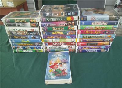 Lot 29 Disney Childrens Kids Vhs Tapes Movies Little