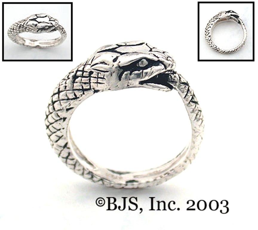 Mens Rings Sterling Silver Ouroboros Ring Snake Ring eBay
