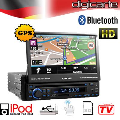 7" HD Touchscreen DVD Autoradio Bluetooth mit Navi GPS