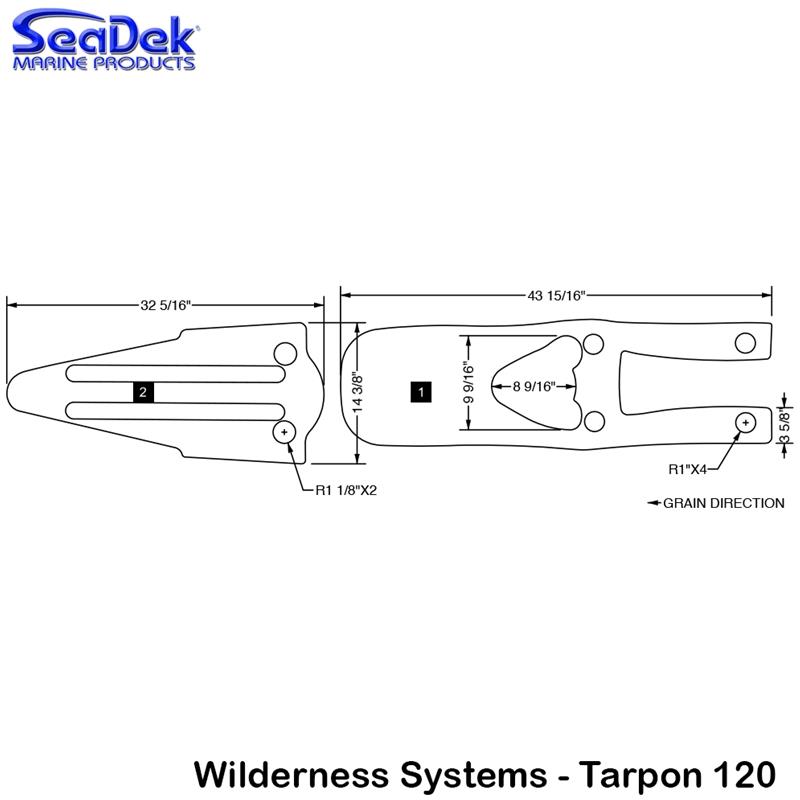 SeaDek Kayak Non-Skid Pads for Wilderness System Models