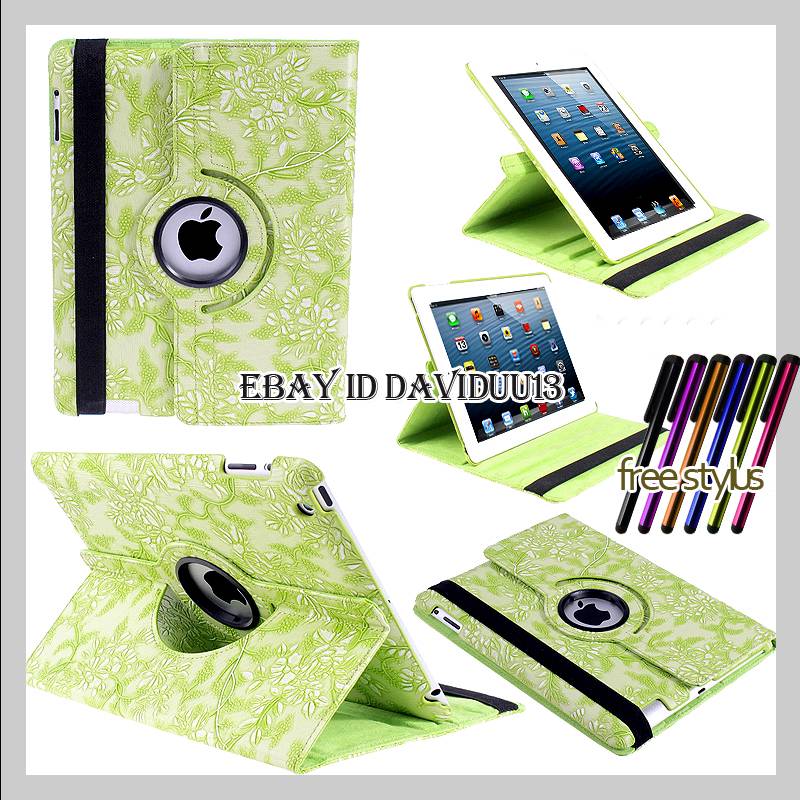 Leather 360° Rotating Stand Case Cover for iPad 2 3 4 5 6 iPad Mini