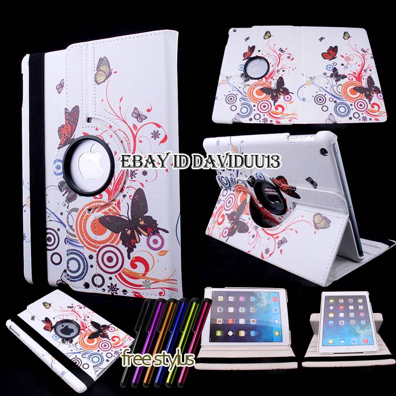 Leather 360° Rotating Stand Case Cover for iPad 2 3 4 5 6 iPad Mini