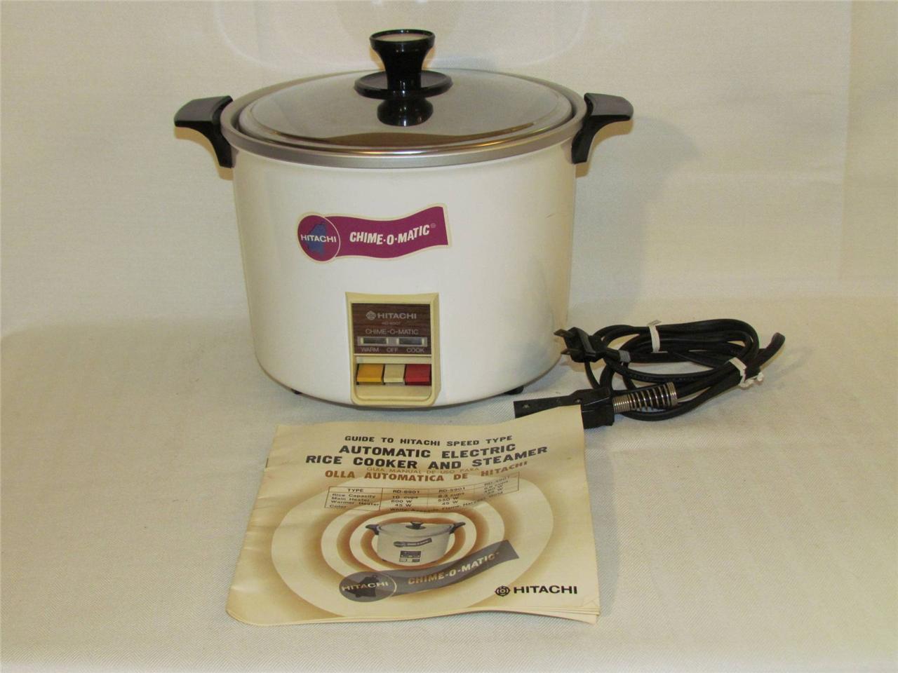 HITACHI CHIME O MATIC RICE COOKER rd 6901 10 CUP WHITE WITH