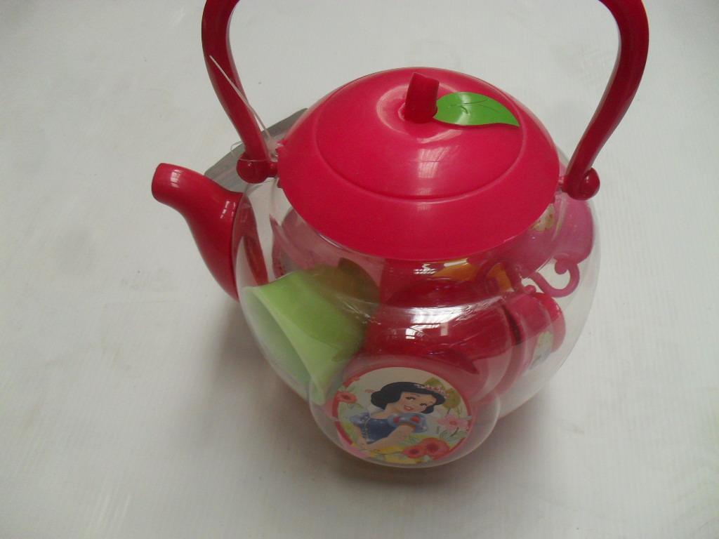 BNWT Disney Princess girls 17 piece plastic teapot teaset tea party set