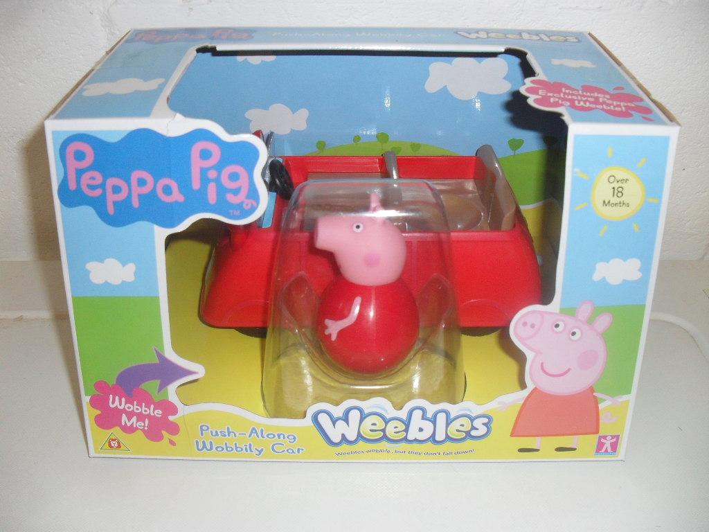 New Peppa Pig Weebles Playhouse, Train or Car Wibbly Wobble Age 18m