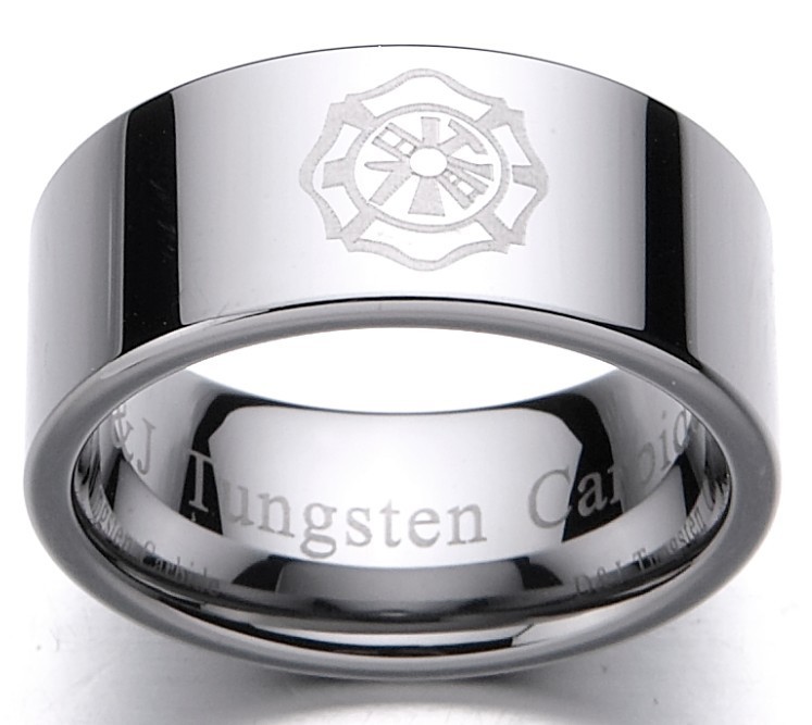 10MM TUNGSTEN FIREMAN FIREFIGHTER RINGS SIZES 913 TR41 eBay