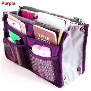 Dual Bag In Bag Inner Handbag Tote Insert Purse Travel Storage Organizer Pouch | eBay