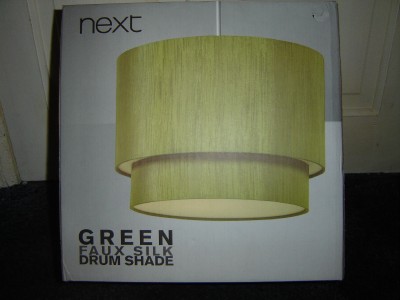 Chandelier Drum Shades on Next Green Pendant 2 Tier Faux Silk Drum Shade   Ebay