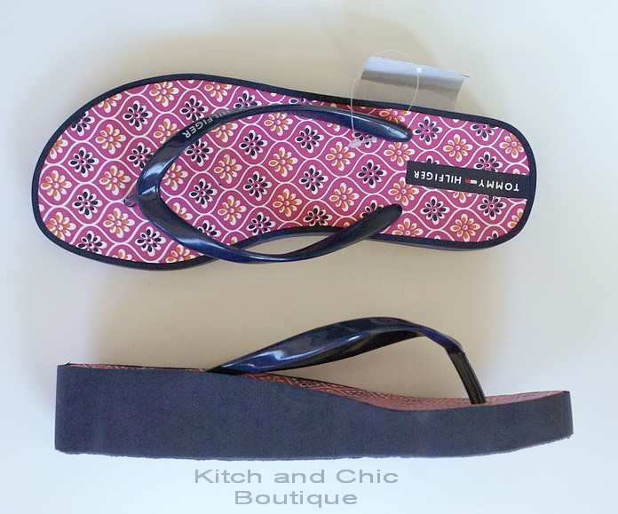 tommy hilfiger navy wedge sandals