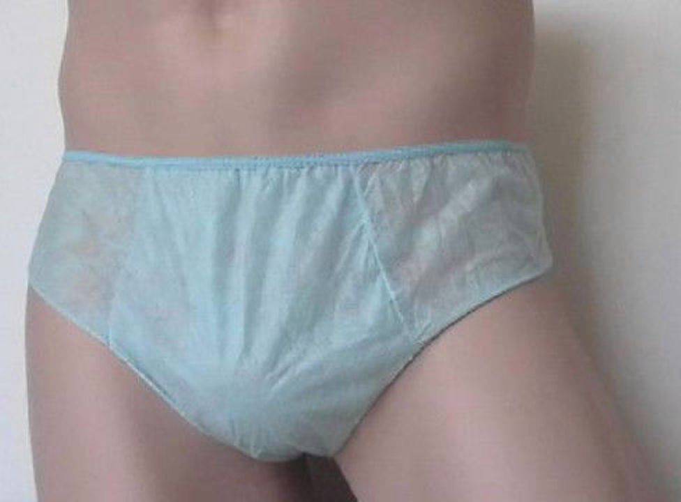 Pack X 50 Launder Free Regular Men Disposable Underwear Brief BLUE S,M