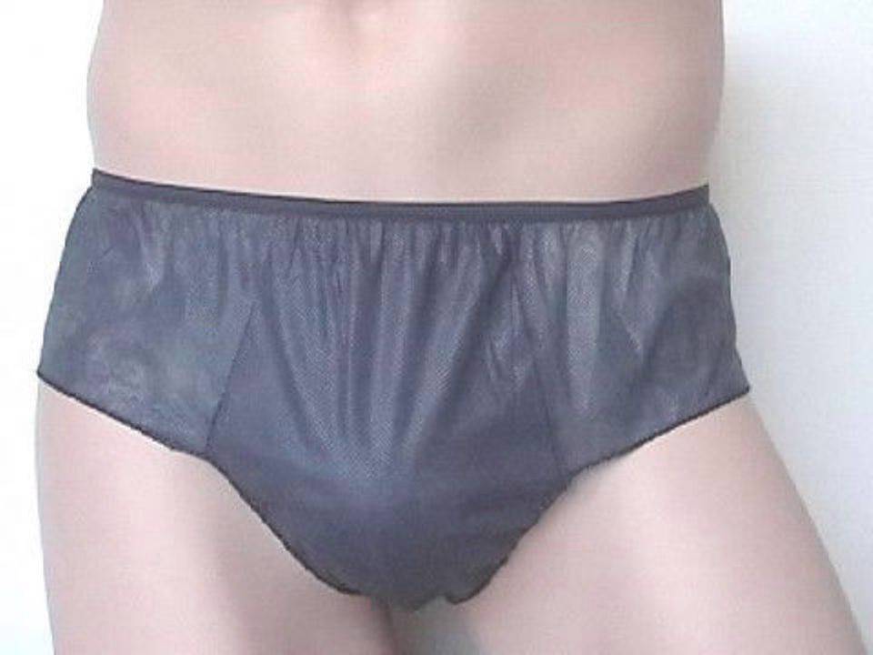 20 Pack Launder Free Regular Men Disposable Underwear Brief Navy Color