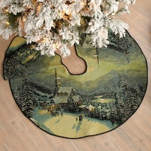 thomas kinkade moonlit village christmas tree skirt brand thomas kinkade moonlit village christmas tree skirt brand