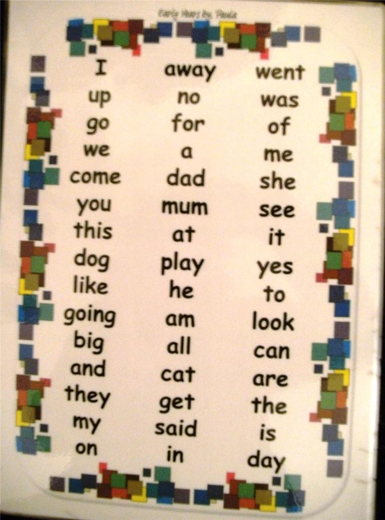 HOME/CLASS RECEPTION CLASS WORDS READ/WRITE/SPELL-SCHOOL-LEGO FLASH CARDS 