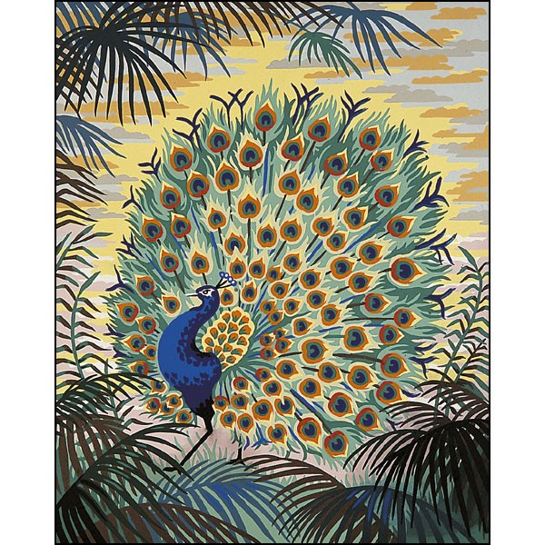 Peacock Color Printed Canvas Tapestry Needlepoint Kits eBay