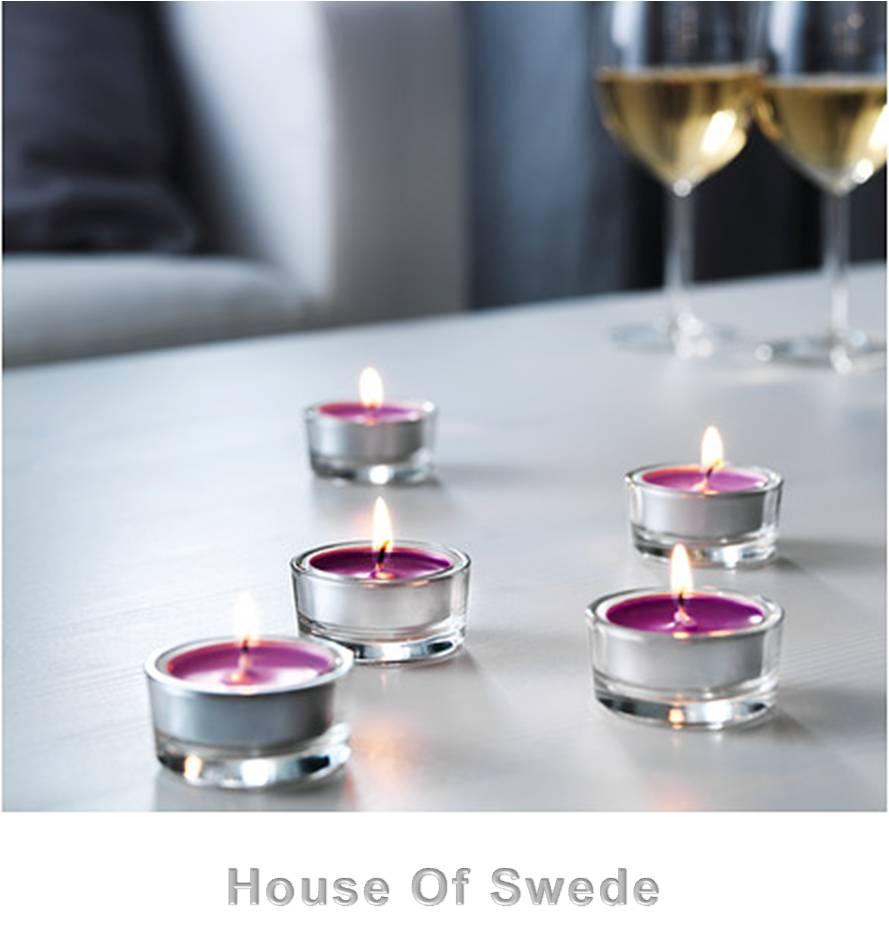 30 IKEA Tealight Candles Scented PURPLE LILAC SINNLIG Tea Light Candle